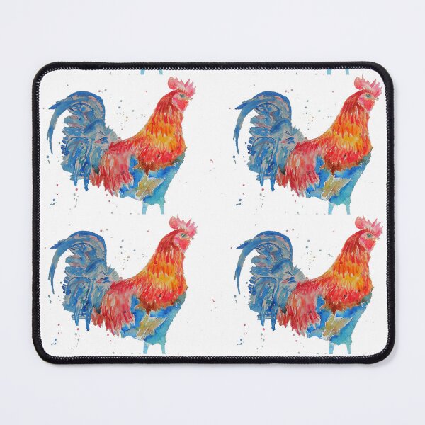 Item preview, Rooster Chicken Watercolor Painting on White designed and sold by Sarah Rajkotwala.