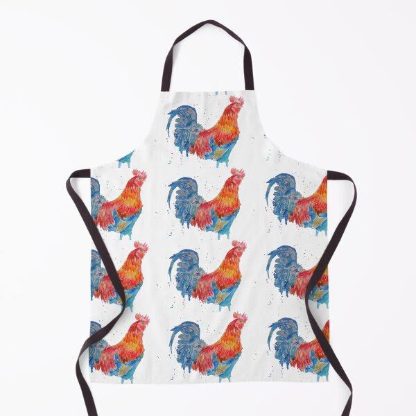 Item preview, Rooster Chicken Watercolor Painting on White designed and sold by Sarah Rajkotwala.