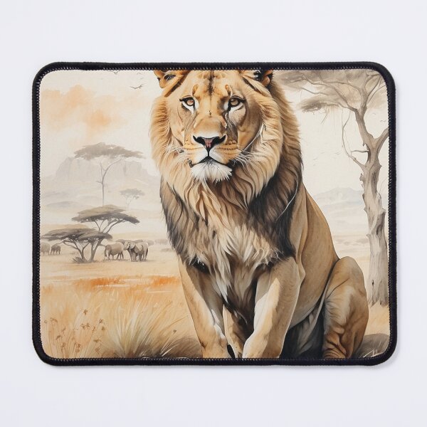 Item preview, 001 Cute Lion in a Serengeti Scene designed and sold by Alexis Art Collection.