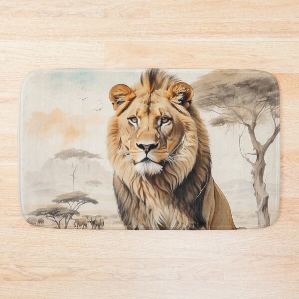 Item preview, 001 Cute Lion in a Serengeti Scene designed and sold by Alexis Art Collection.