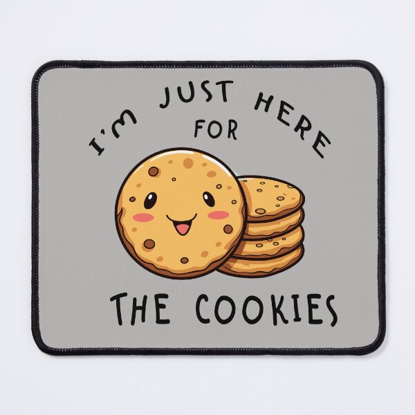 Item preview, I'm Just Here For The Cookies,Cute Kawaii Chocolate Chip Cookie designed and sold by GirlGlowGraphic.