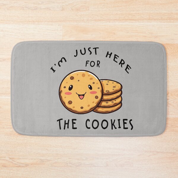 Item preview, I'm Just Here For The Cookies,Cute Kawaii Chocolate Chip Cookie designed and sold by GirlGlowGraphic.