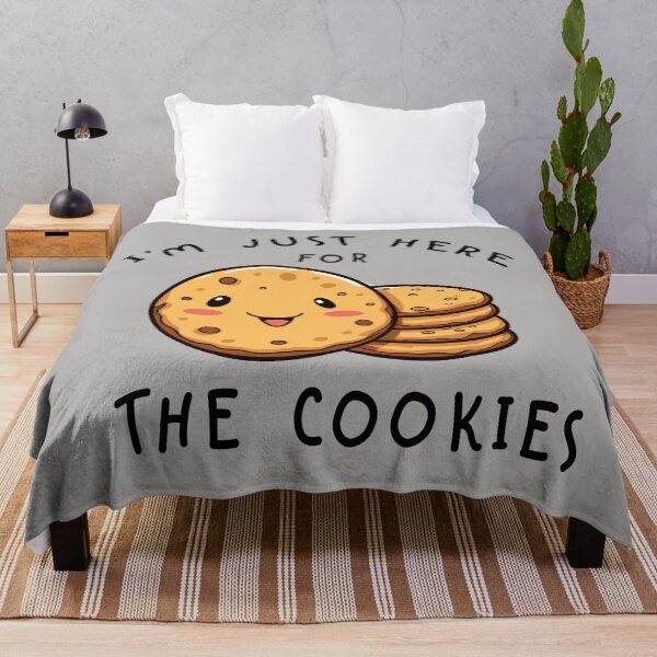 Item preview, I'm Just Here For The Cookies,Cute Kawaii Chocolate Chip Cookie designed and sold by GirlGlowGraphic.