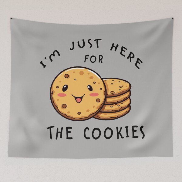 Item preview, I'm Just Here For The Cookies,Cute Kawaii Chocolate Chip Cookie designed and sold by GirlGlowGraphic.