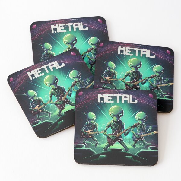 Item preview, Extraterrestrial Metal Band Live Concert Illustration designed and sold by inkArtistryfine.