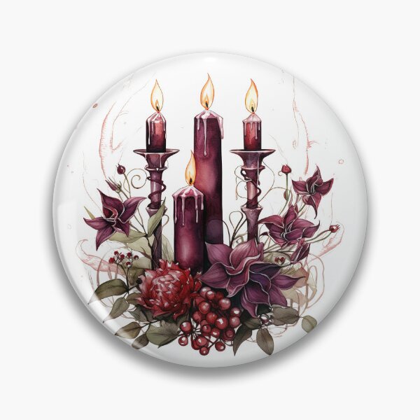 Item preview, Watercolor OxBlood Witch's Candle designed and sold by Mandayartstudio.