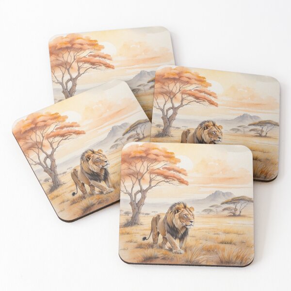 Item preview, 002 Cute Lion in a Serengeti Scene designed and sold by Alexis Art Collection.