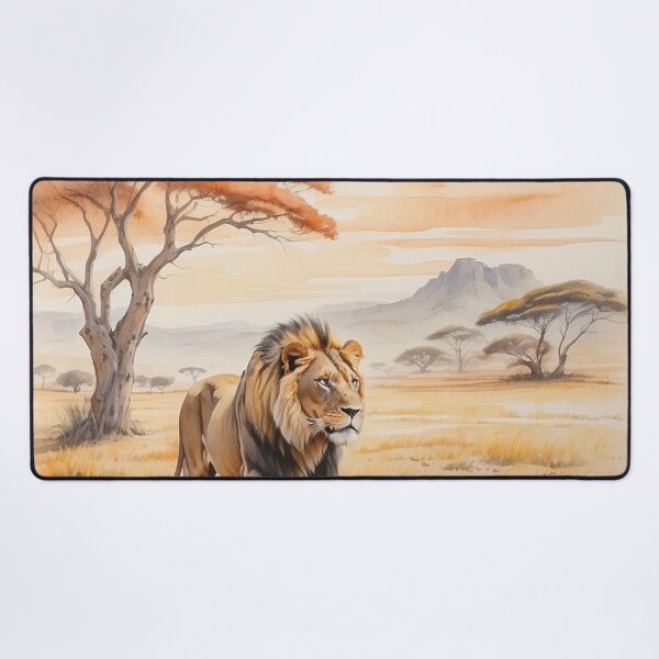 Item preview, 002 Cute Lion in a Serengeti Scene designed and sold by Alexis Art Collection.