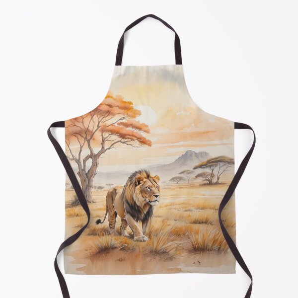 Item preview, 002 Cute Lion in a Serengeti Scene designed and sold by Alexis Art Collection.