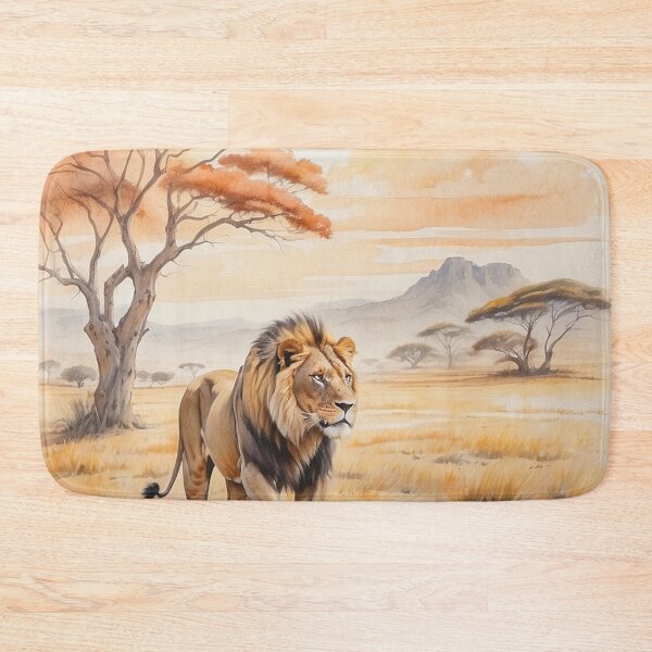 Item preview, 002 Cute Lion in a Serengeti Scene designed and sold by Alexis Art Collection.