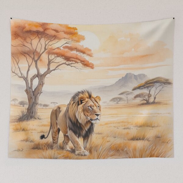 Item preview, 002 Cute Lion in a Serengeti Scene designed and sold by Alexis Art Collection.