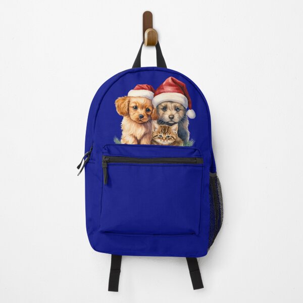 Item preview, cute baby dogs and cat,wearing Santa hat,Watercolor style,  designed and sold by DeepDrop Studio.
