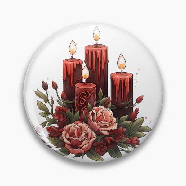 Item preview, Watercolor OxBlood Witch's Candle designed and sold by Mandayartstudio.