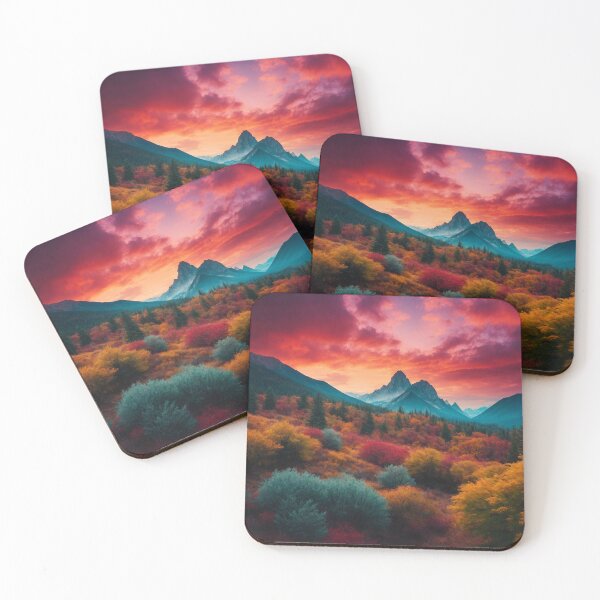 Item preview, Colorful Landscape of Mountains and Trees  designed and sold by Evolvity.