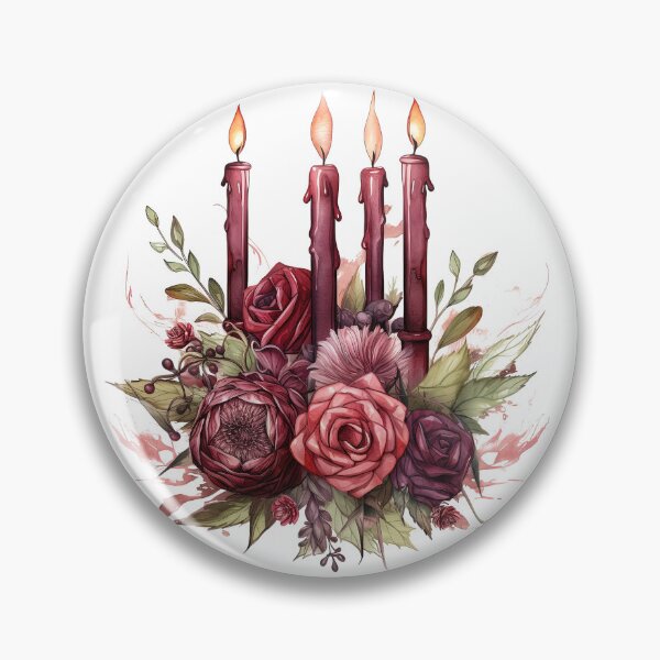 Item preview, Watercolor OxBlood Witch's Candle designed and sold by Mandayartstudio.