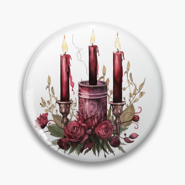 Item preview, Watercolor OxBlood Witch's Candle designed and sold by Mandayartstudio.