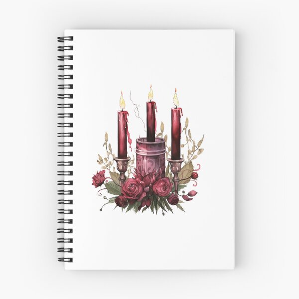 Item preview, Watercolor OxBlood Witch's Candle designed and sold by Mandayartstudio.