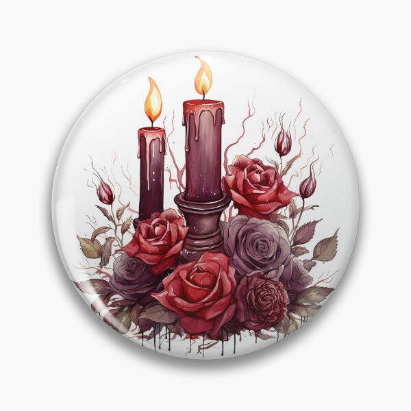 Item preview, Watercolor OxBlood Witch's Candle designed and sold by Mandayartstudio.