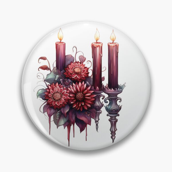 Item preview, Watercolor OxBlood Witch's Candle designed and sold by Mandayartstudio.