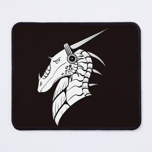 Item preview, Dragon with Headphones Monochrome designed and sold by GStouderArt.