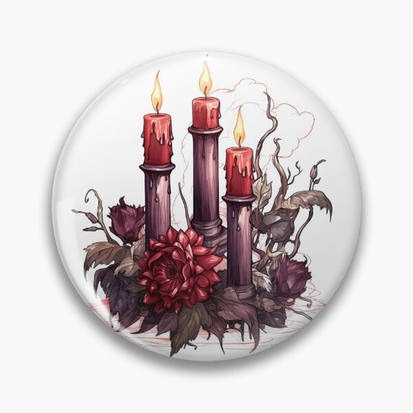 Item preview, Watercolor OxBlood Witch's Candle designed and sold by Mandayartstudio.