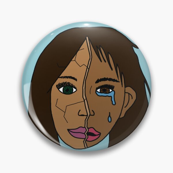 Item preview, Sad girl mask breaking  designed and sold by ChaiTooSugary.