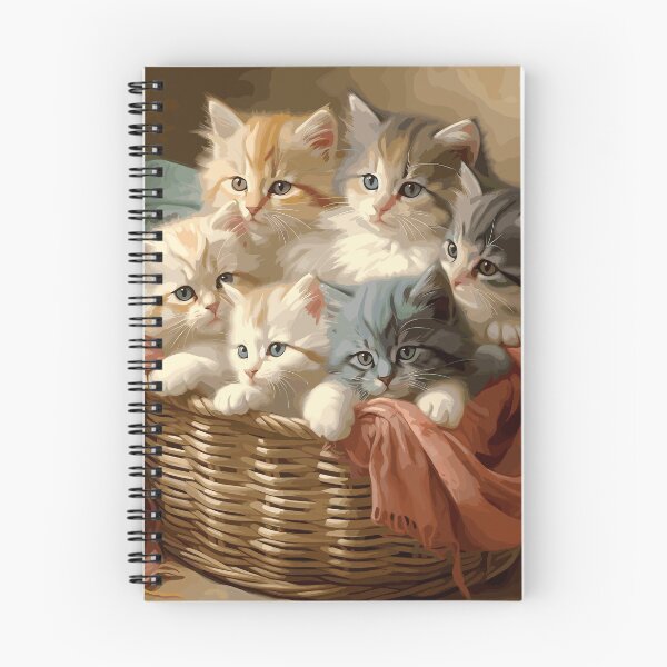 Item preview, "Bundle of Whiskers - Kittens in a Basket" designed and sold by Flo974.