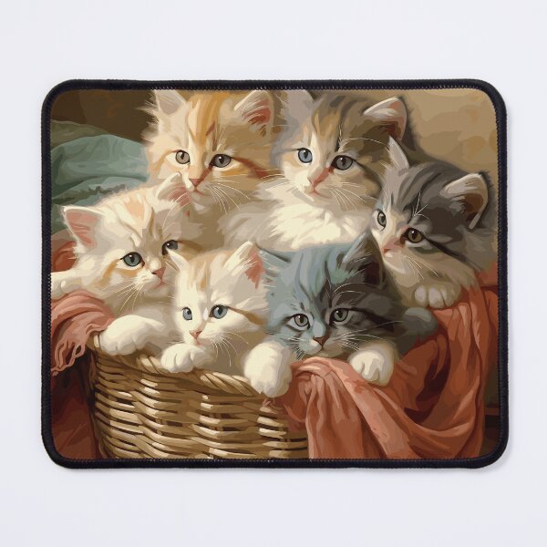 Item preview, "Bundle of Whiskers - Kittens in a Basket" designed and sold by Flo974.