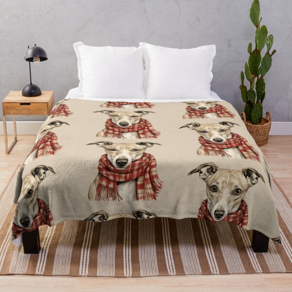Item preview, Whippet Christmas Plaid Watercolor designed and sold by rafaeltto.