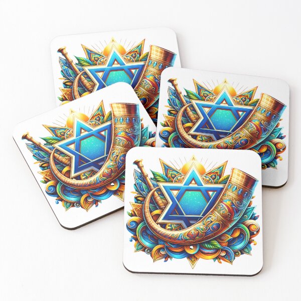 Item preview, Israel: A Tapestry of Tradition - Star of David, Shofar, and Hamsa designed and sold by StandWithIsrael.