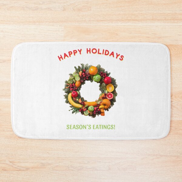 Item preview, Happy Holidays Seasons Eatings Wreath Holiday Christmas Xmas Health Fitness Gifts designed and sold by healthnuthols.