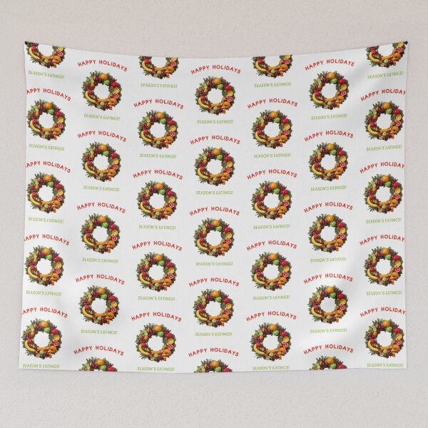 Item preview, Happy Holidays Seasons Eatings Wreath Holiday Christmas Xmas Health Fitness Gifts designed and sold by healthnuthols.