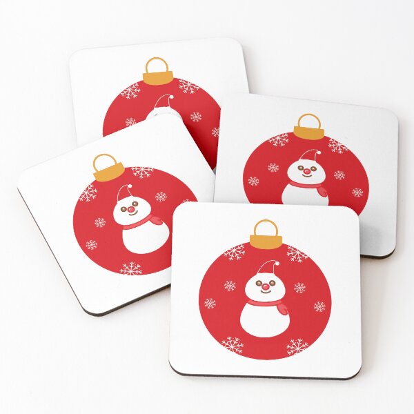 Item preview, Red Christmas ball with snowman and snowflake designed and sold by Anngozza2.