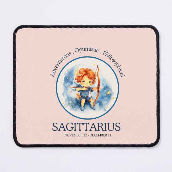 Item preview, Cute Sagittarius Zodiac- Horescope/SunSign Theme on pink back ground designed and sold by CosmicNook1.