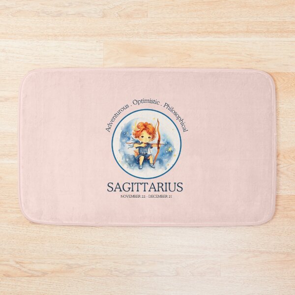Item preview,  Cute Sagittarius Zodiac- Horescope/SunSign Theme  on pink back ground designed and sold by CosmicNook1.