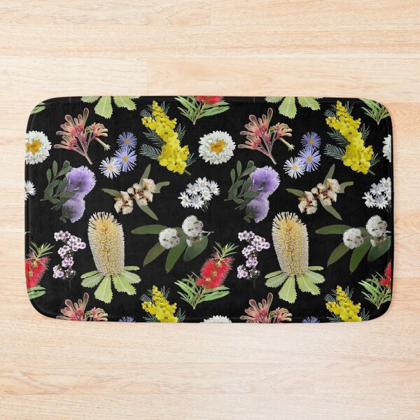 Item preview, Australian Native Flower Collage - Black Background designed and sold by Racheltmason.