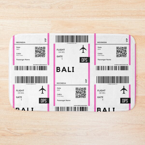 Item preview, Bali, Indonesia Airplane Boarding Pass designed and sold by RoamInk.