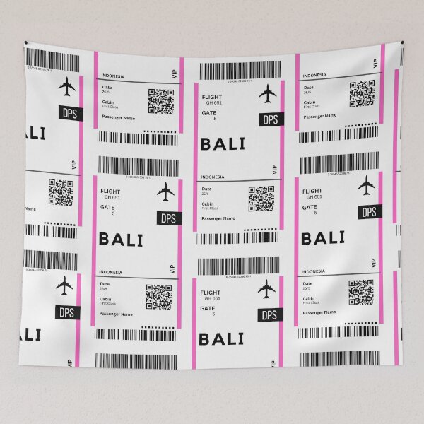 Item preview, Bali, Indonesia Airplane Boarding Pass designed and sold by RoamInk.