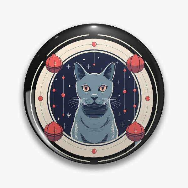 Item preview, Russian Blue Cat Xmas Ornament, Love Cats designed and sold by Logiamerch.