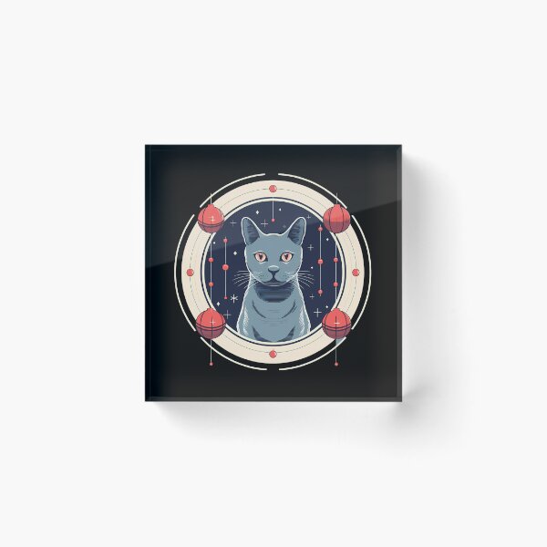 Item preview, Russian Blue Cat Xmas Ornament, Love Cats designed and sold by Logiamerch.