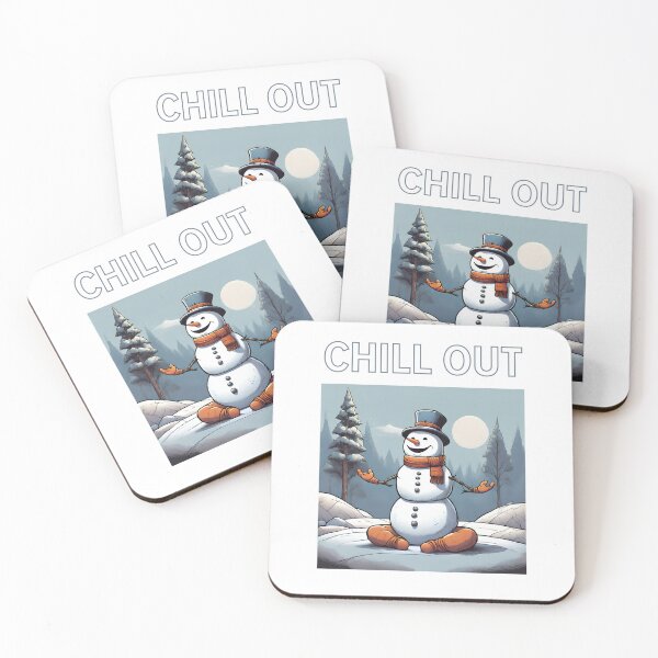 Item preview, Chill Out Meditating Snowman Yoga Winter Holiday Christmas Xmas Health Fitness Gifts designed and sold by healthnuthols.