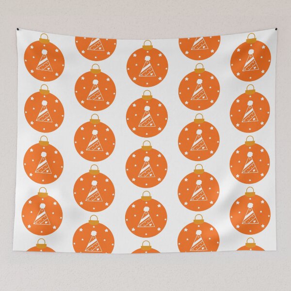 Item preview, Orange Christmas ball with party hat and stars designed and sold by Anngozza2.