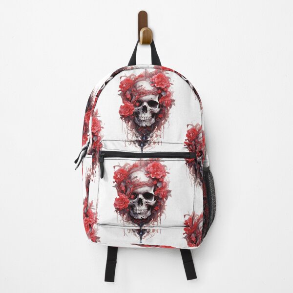Item preview, Red Ruby Flower Skull designed and sold by asaroberson.