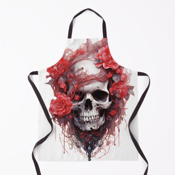 Item preview, Red Ruby Flower Skull designed and sold by asaroberson.