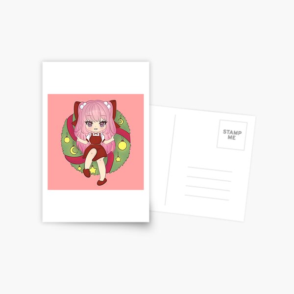 Item preview, Kawaii santy pink hair christmas designed and sold by PinkMocha.