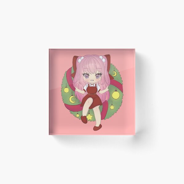 Item preview, Kawaii santy pink hair christmas designed and sold by PinkMocha.