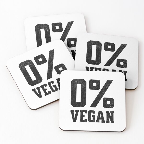 Item preview, Zero Percent Vegan - Funny Canivore Meat Lovers and Vegan Teaser Light Background designed and sold by lunaticbear.