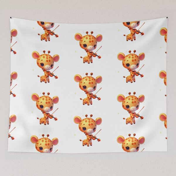 Item preview,  Adorable Violin Player Giraffe designed and sold by DigiDreamyArt.