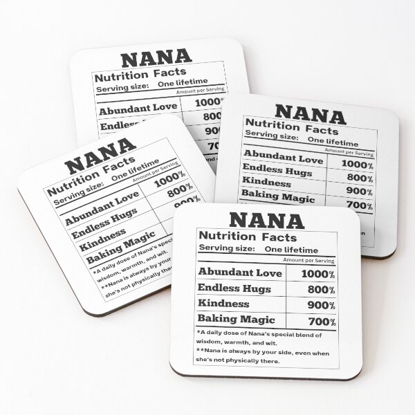 Item preview, Funny and warmth Nana / Grandma Nutrition Facts designed and sold by MorningTeeNmore.