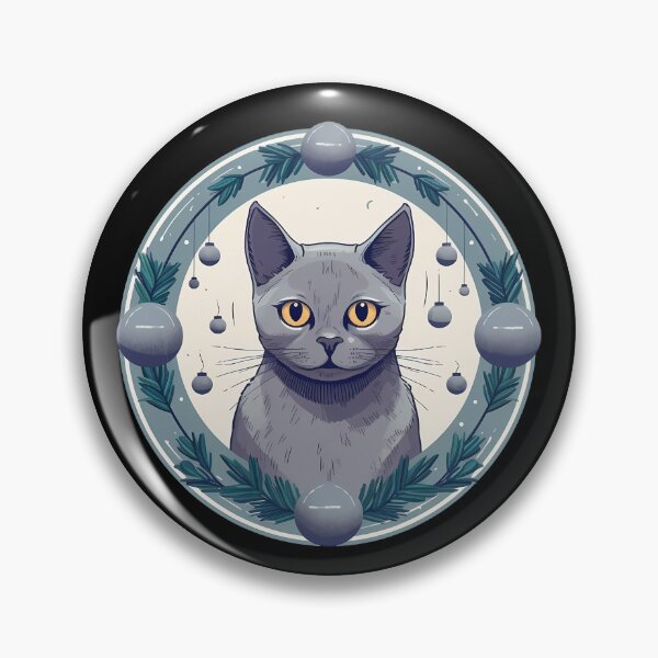 Item preview,  Russian Blue Cat Xmas Ornament, Love Cats designed and sold by Logiamerch.